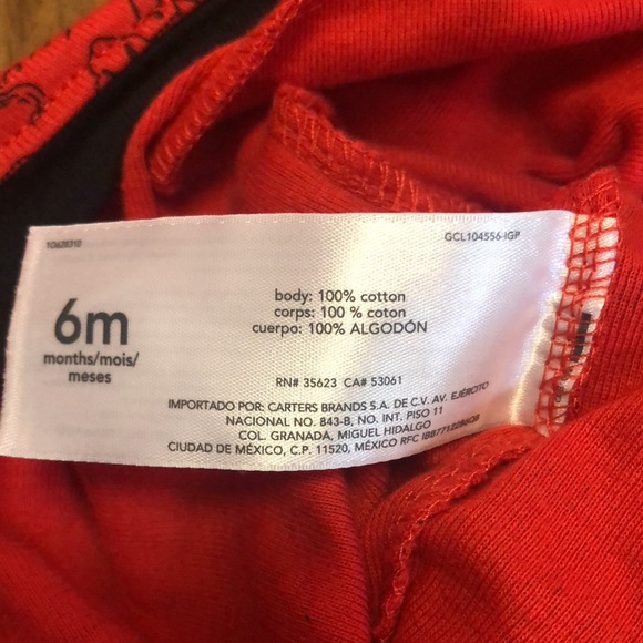 100% Cotton Baby Boy Carter’s One Piece Outfit 6 Months - Picture 7 of 8